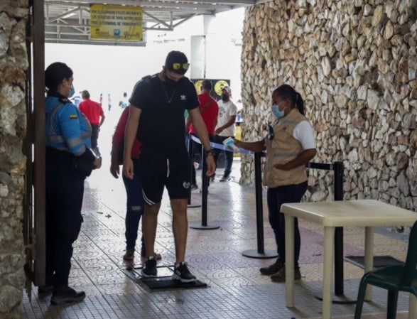 Terminal de Transporte de Santa Marta, modelo en controles de bioseguridad