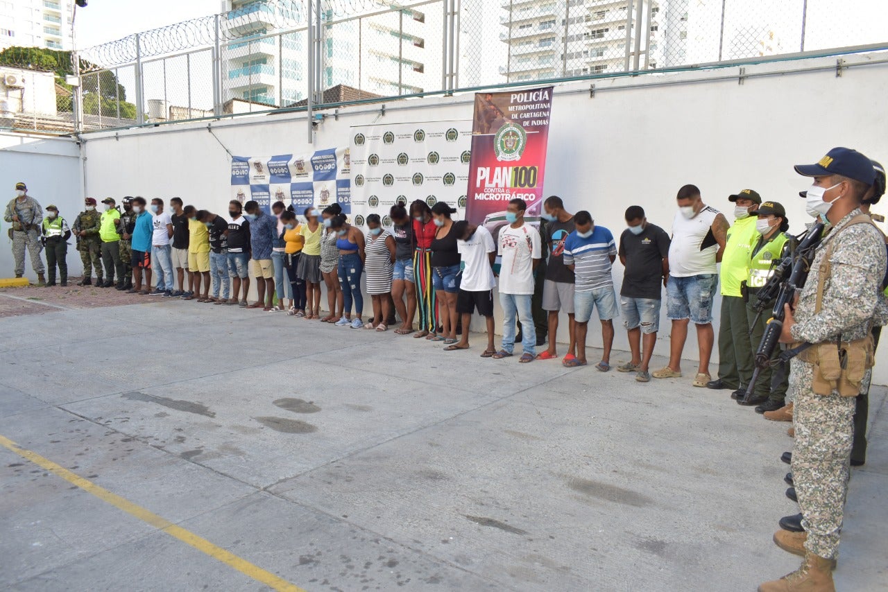 Capturan a más de 20 personas en Cartagena por venta de estupefacientes en entornos educativos