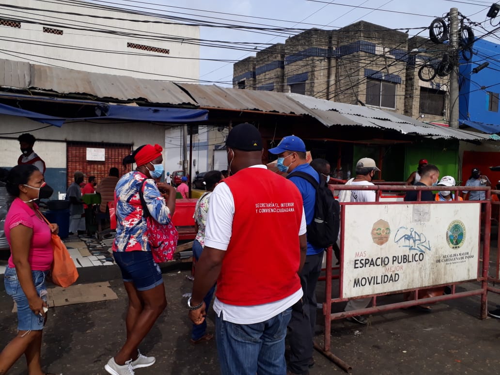 Medidas de restricción en el mercado de Bazurto (Cartagena)