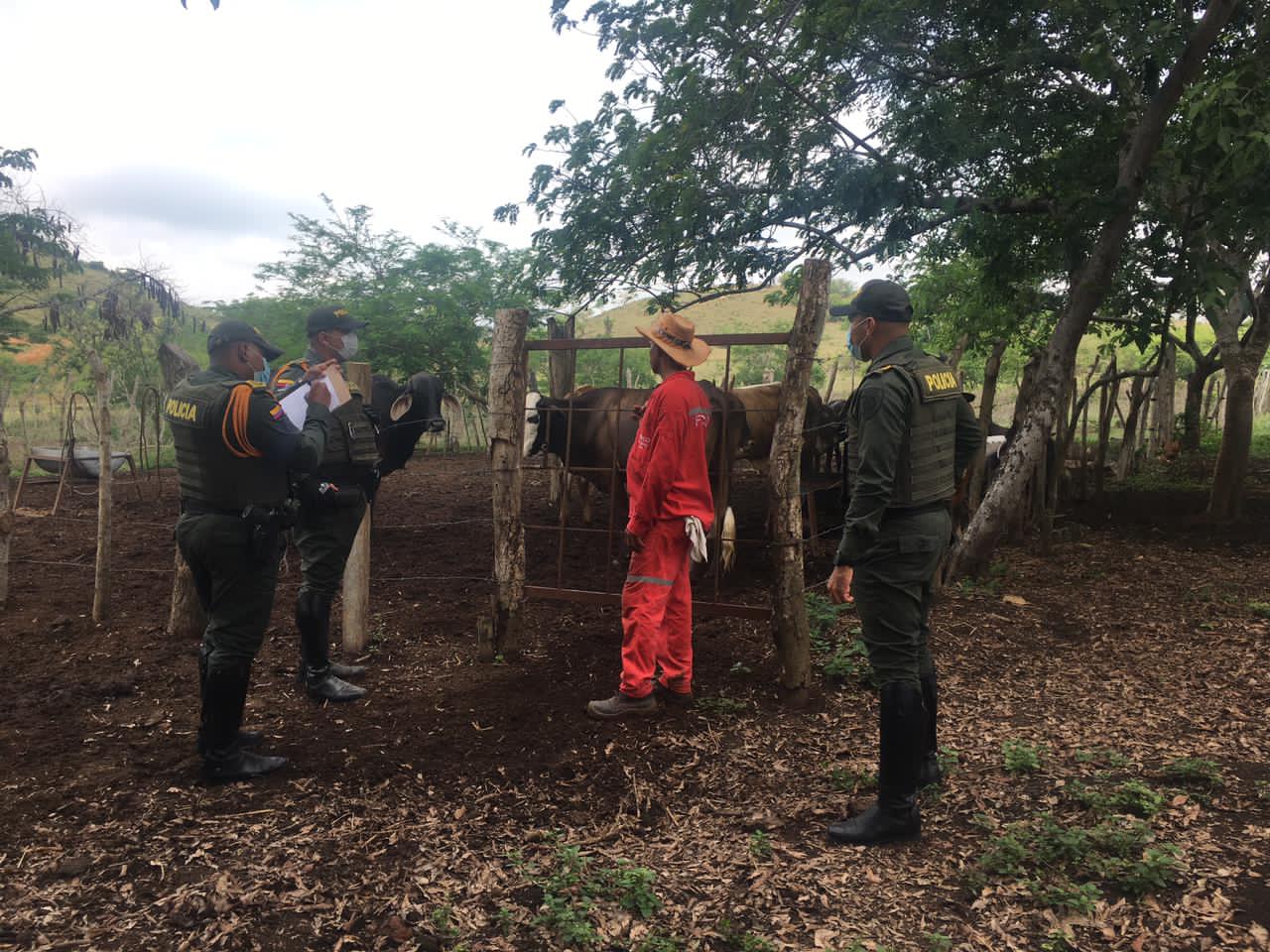 Con la presencia policial los ganaderos reciben el acompañamiento