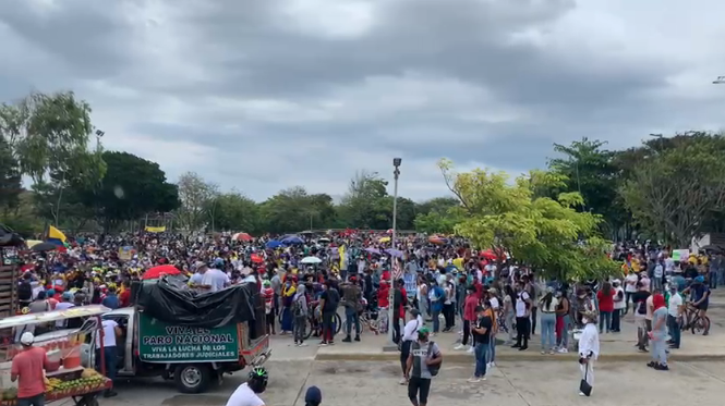 Miles de barranquilleros protestaron en el marco del Paro Nacional.