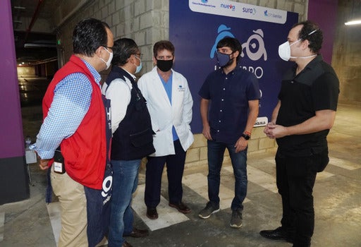 Punto de vacunación vehicular en Barranquilla