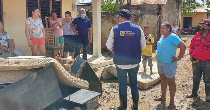 Emergencia por fuertes lluvias en El Carmen de Bolívar