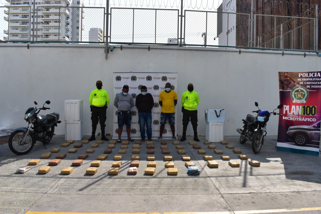 Incautan 68 mil dosis de marihuana que pretendían ser distribuidas en puntos de expendio de Cartagena