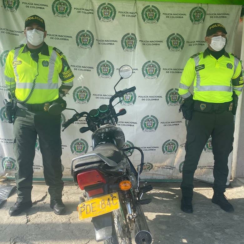 La moto fue encontrada en una zona boscosa de los alcatraces