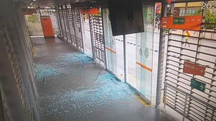 Destrozos en Transcaribe