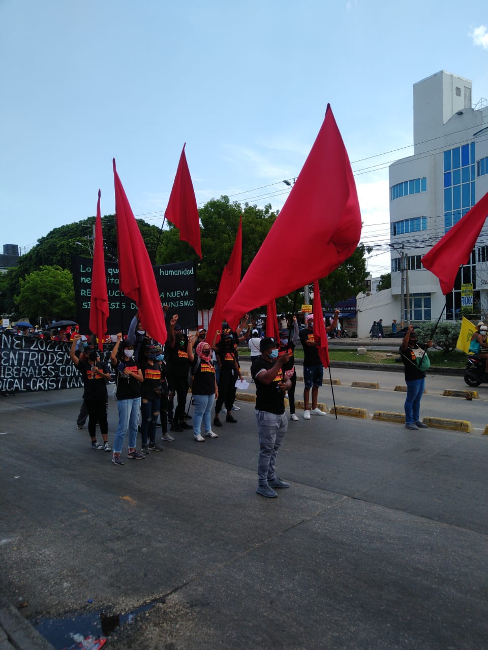 Continúan protestas en Cartagena por Paro Nacional