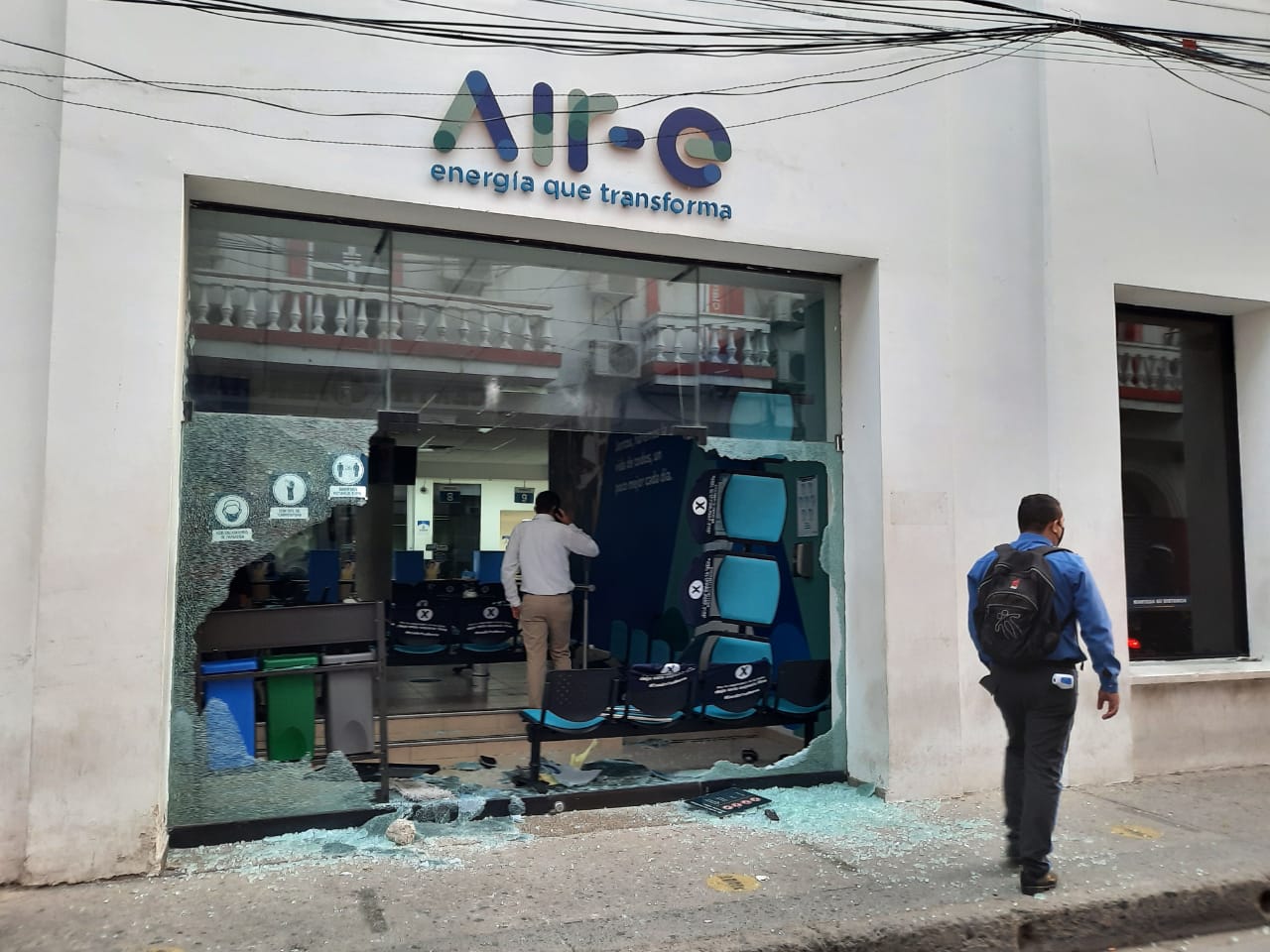 Daños estructurales en la empresa de energía