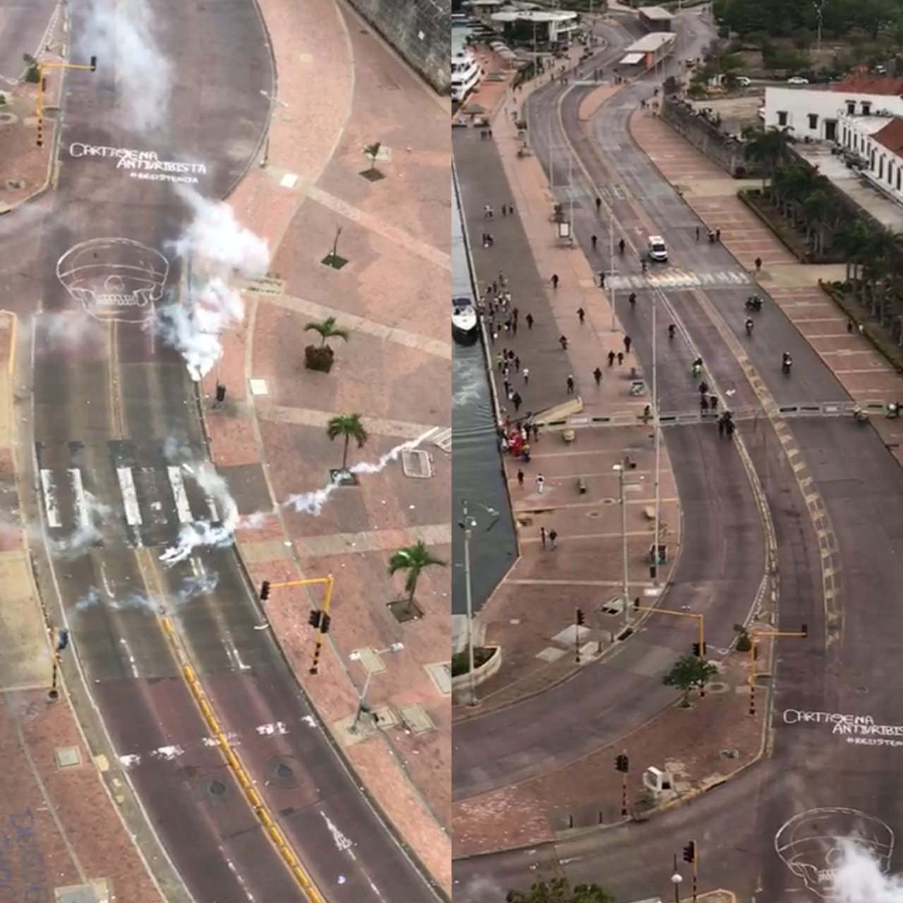 Disturbios en Cartagena por plantón de estudiantes