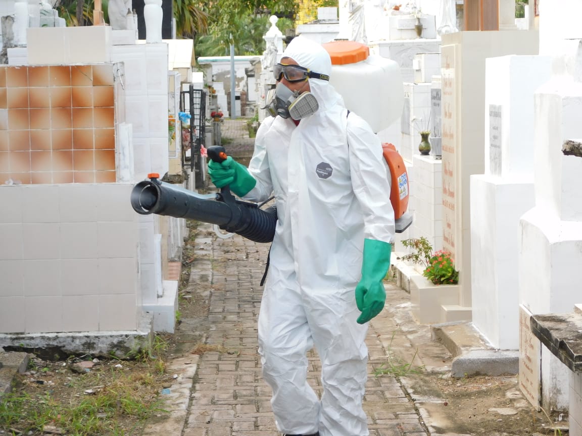 Fumigación de cementerios distritales de Cartagena
