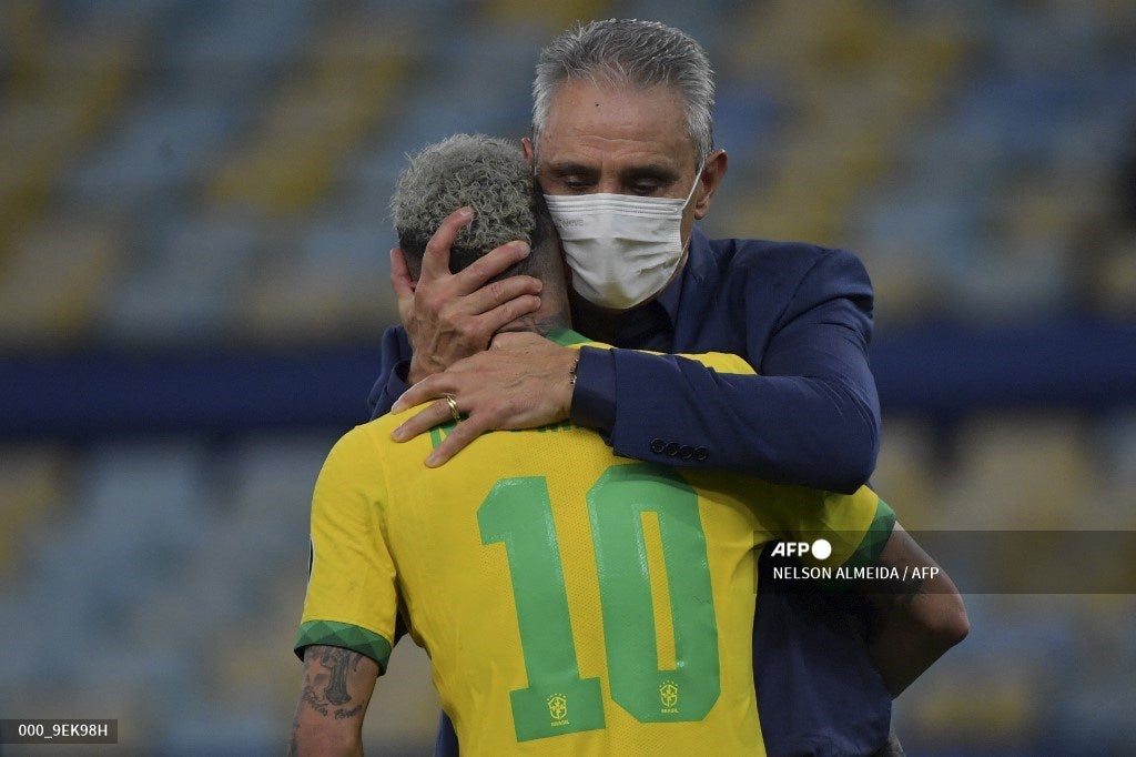 Tité y Neymar - Brasil