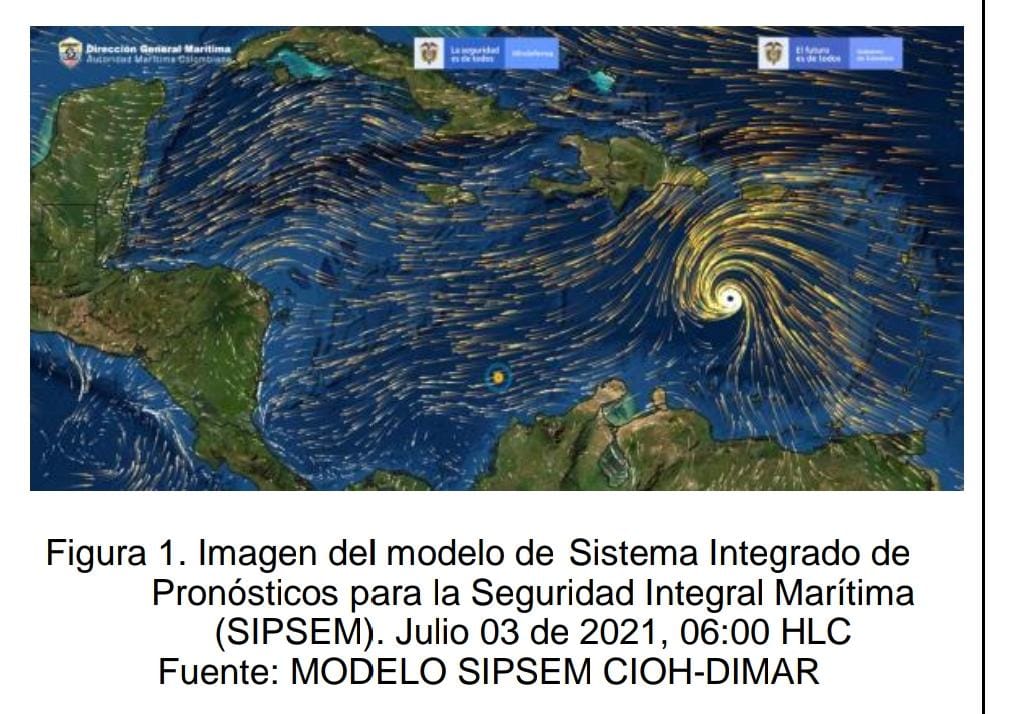 Mantiene vientos sostenidos de 65 nudos, es decir, 120 km/h