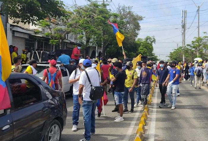 Jornada de protestas en Barranquilla.