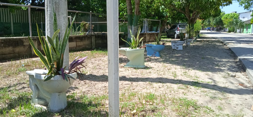 Los inodoros fueron puestos por los ciudadanos.