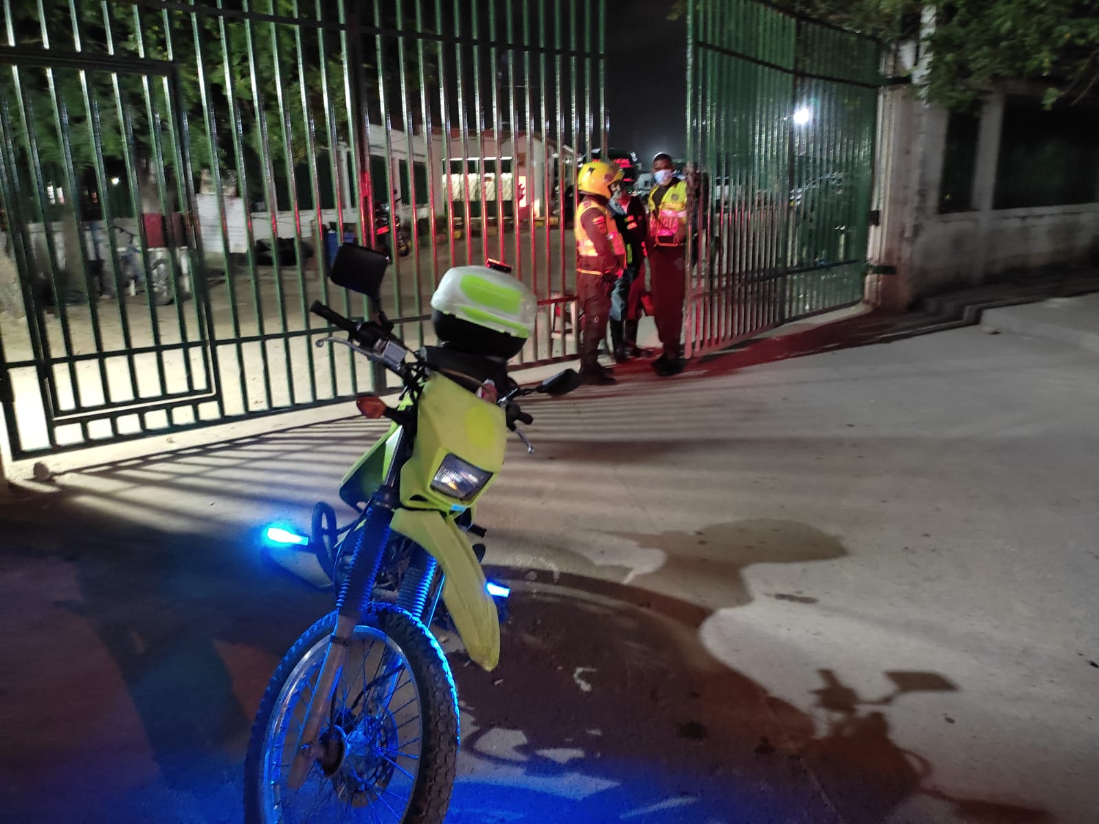 Lugar del atentado con granada