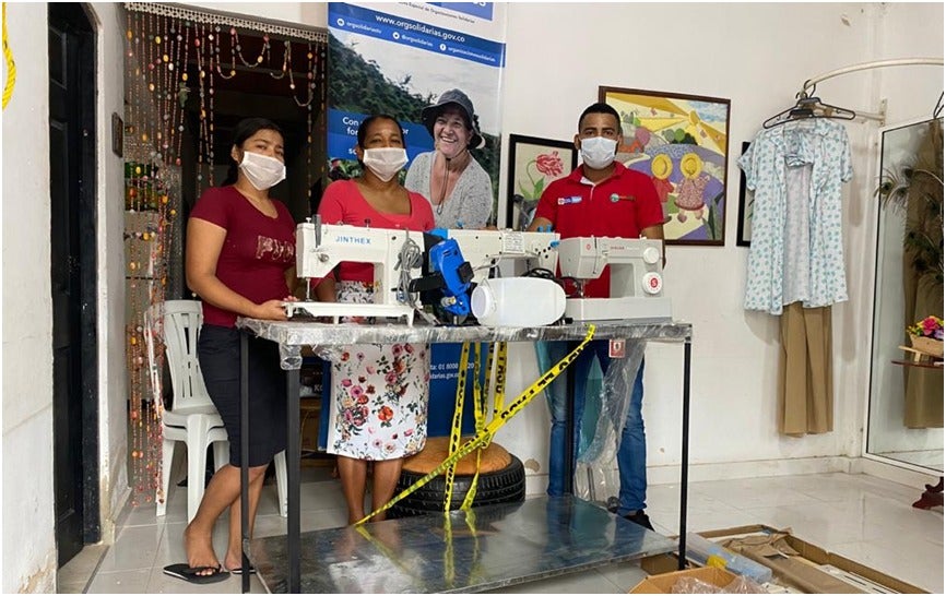 Unidad productiva de confecciones beneficiadas por ASOMUSER