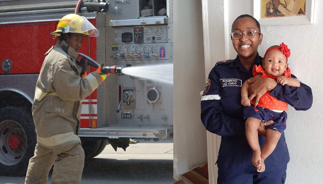 Es la única bombera en Cartagena