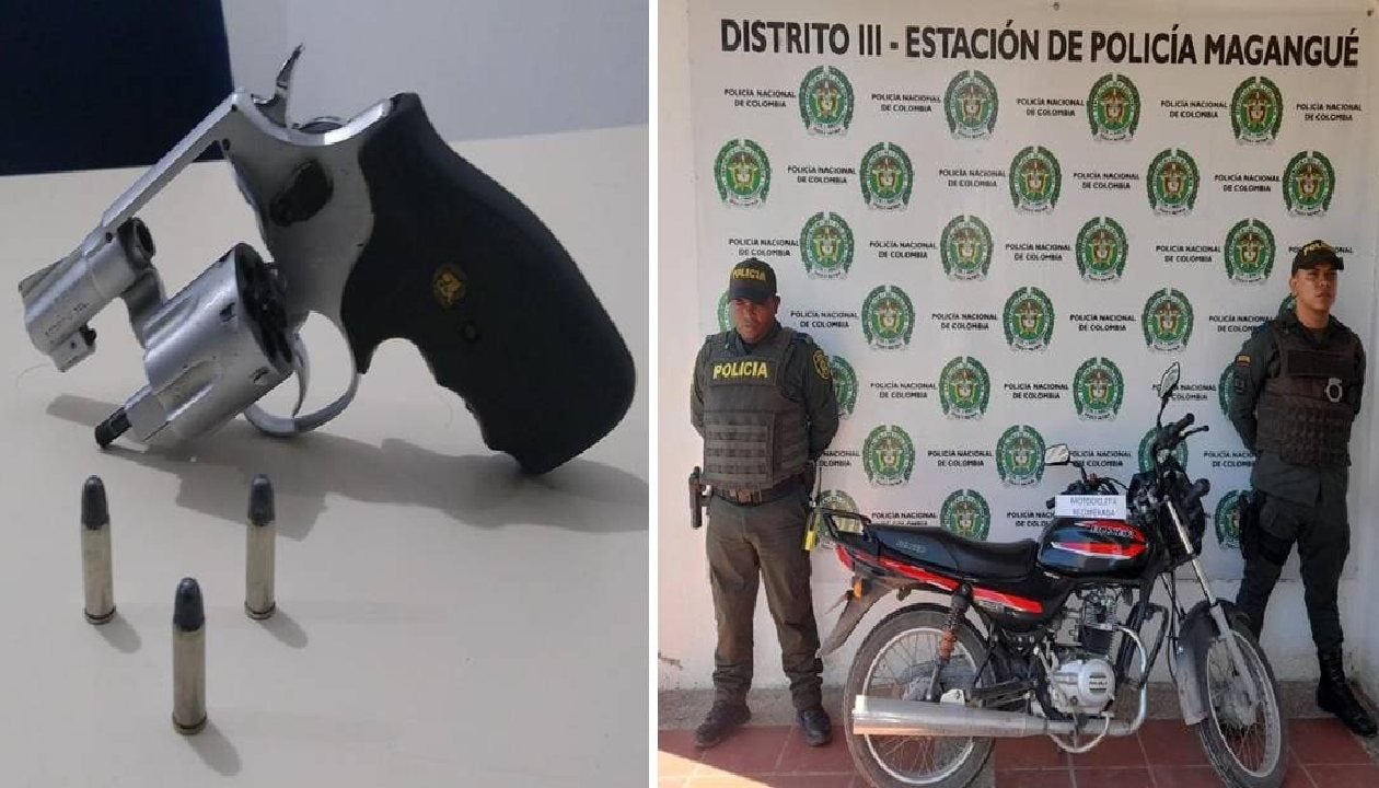 Se incautaron dos armas de fuego tipo pistola.