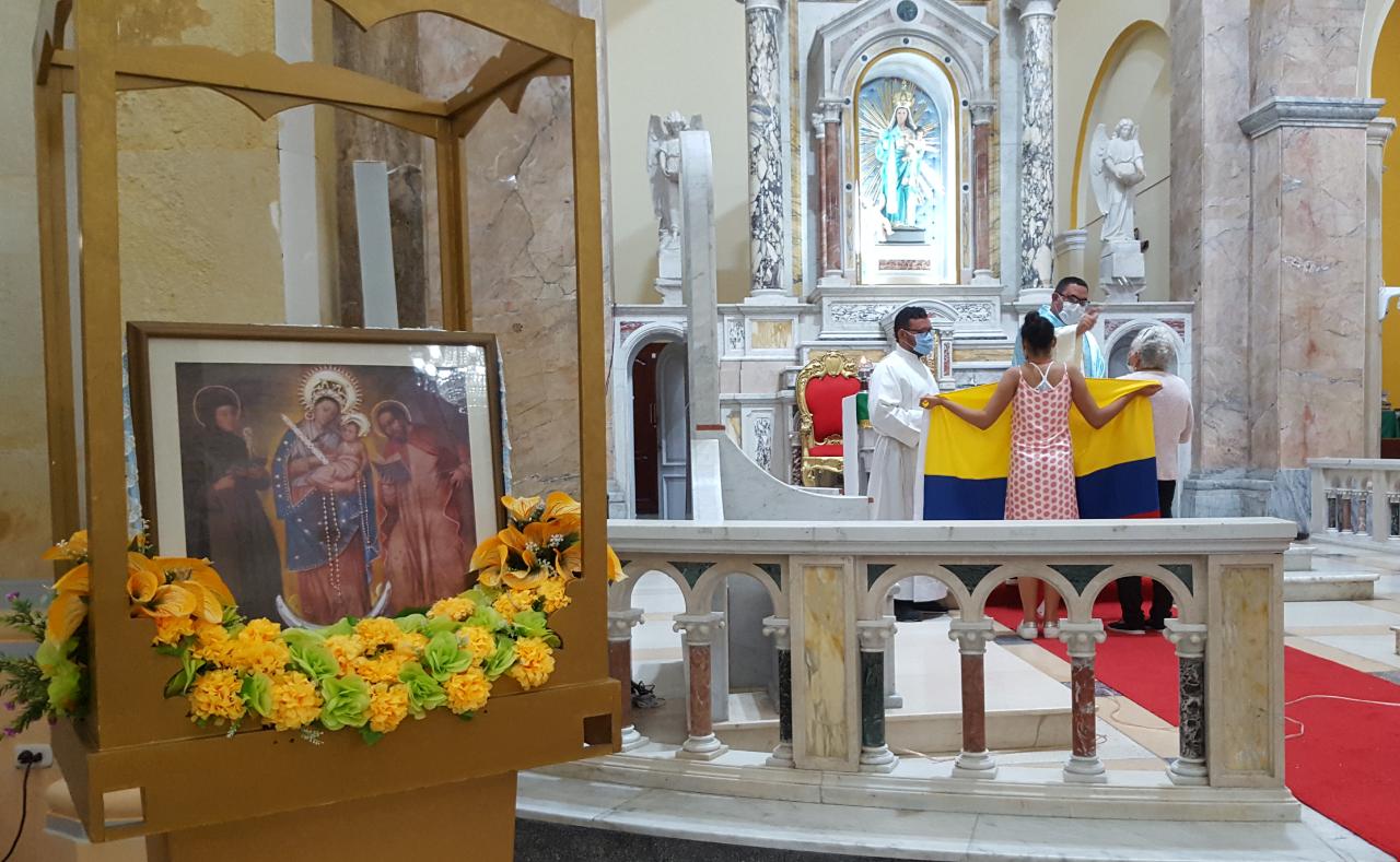 Colombianos y venezolanos se unieron para conmemorar a la Patrona de los migrantes