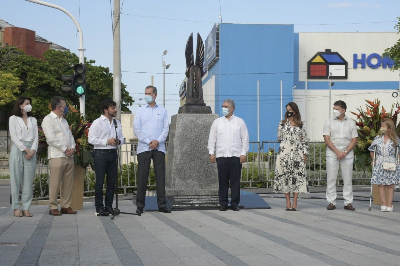 Rey Felipe VI en la develación del monumento 'Paz y Libertad'