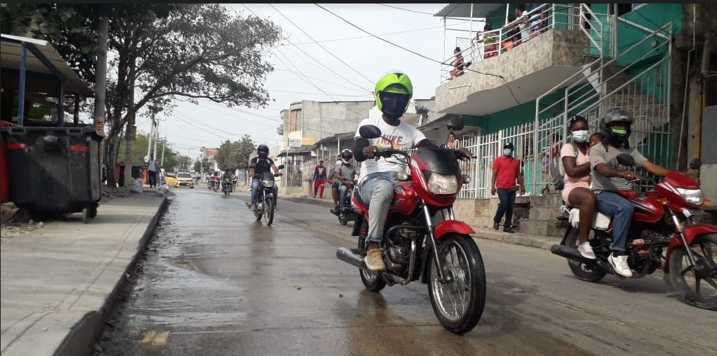 Prohibición del parrillero hombre en Cartagena