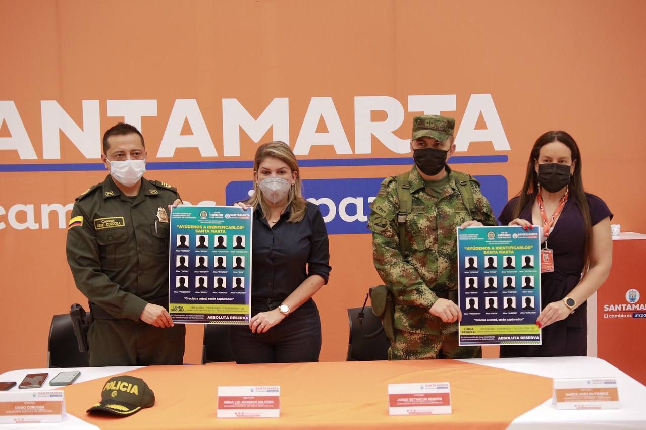 Consejo de Seguridad en Santa Marta - Cartel de los más buscados