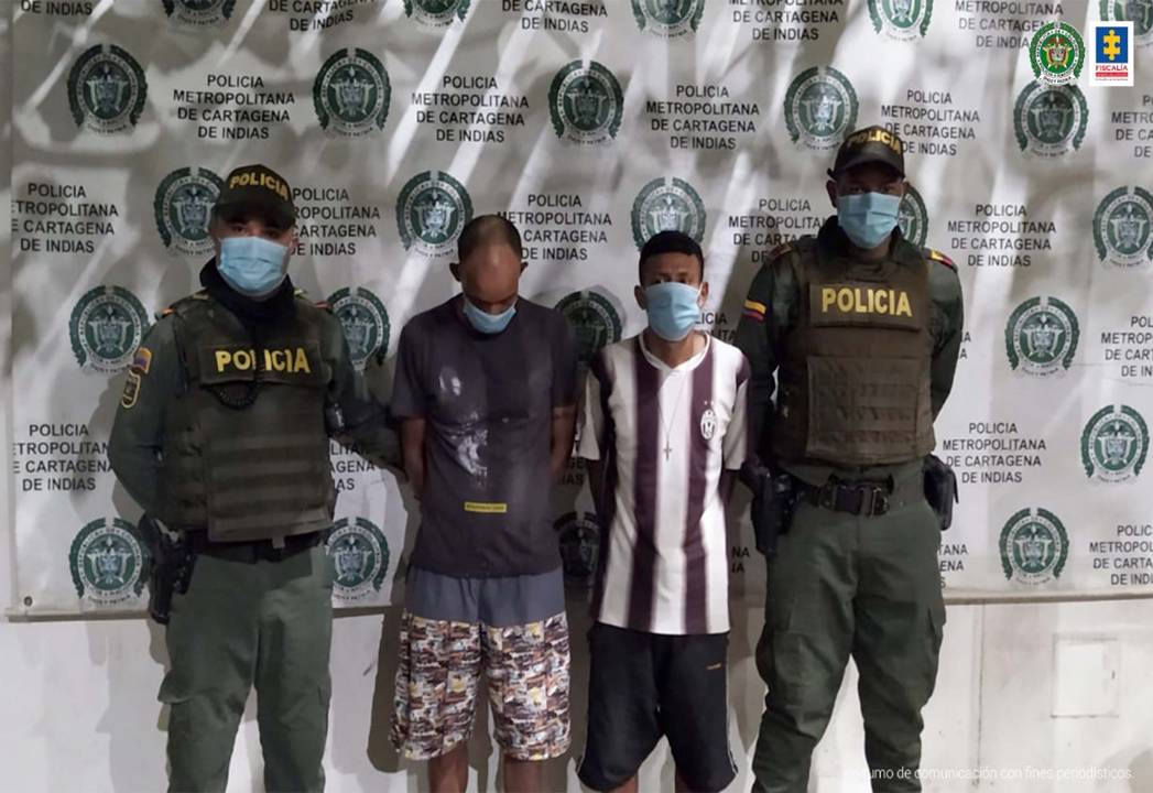 José Miguel Aguilar Pérez y a Deivis Caro Solano. Capturados