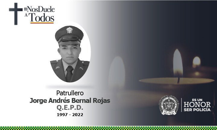 Asesinan a patrullero de la Policía en el sur de Bolívar
