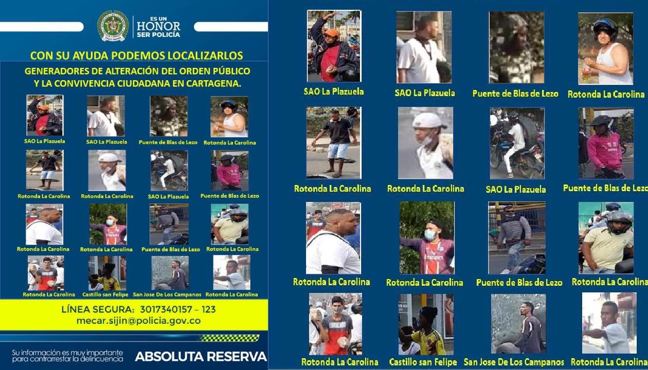 Cartel d los más buscados por vandalismo