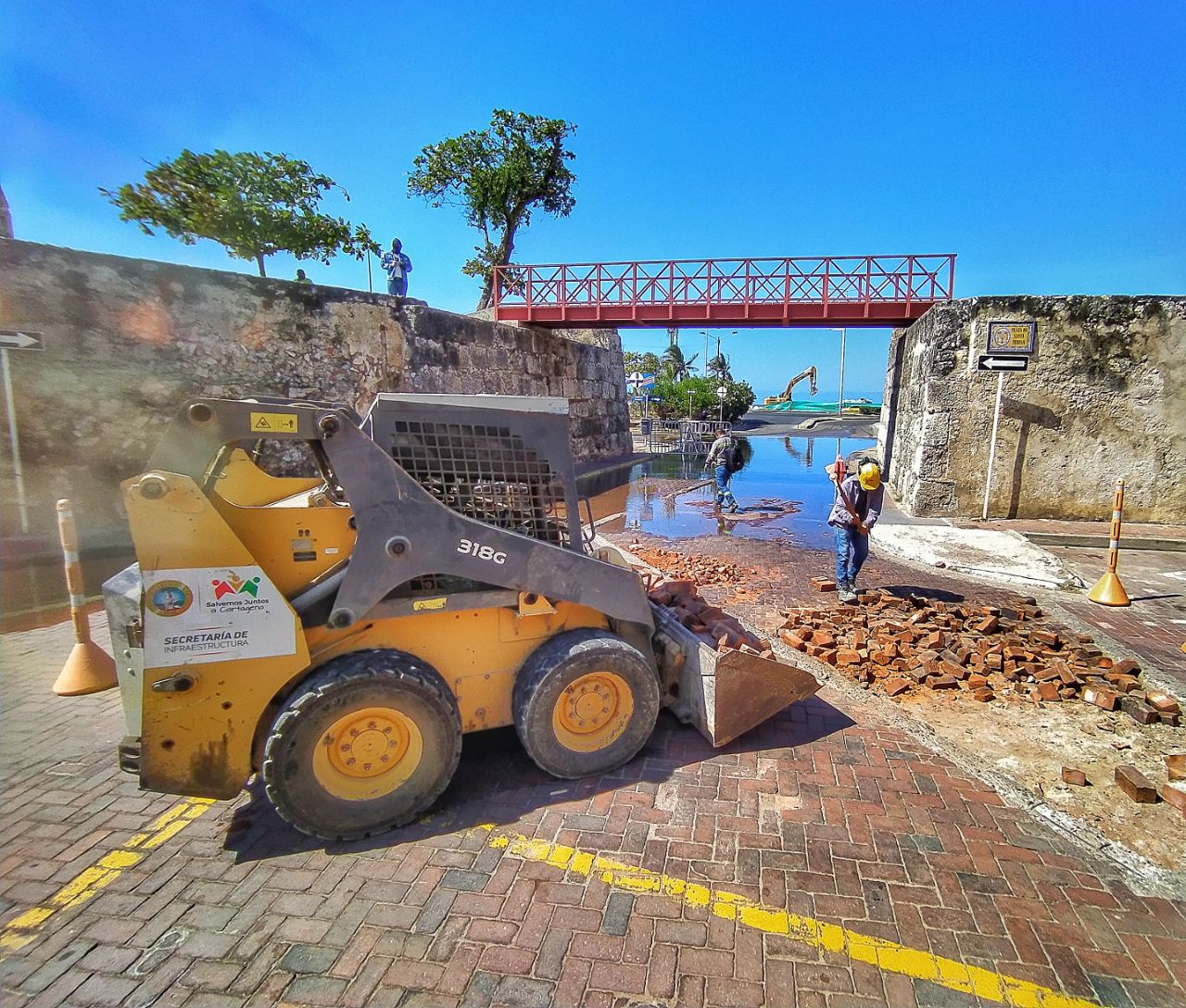Reactivan obras de malla vial en centro histórico