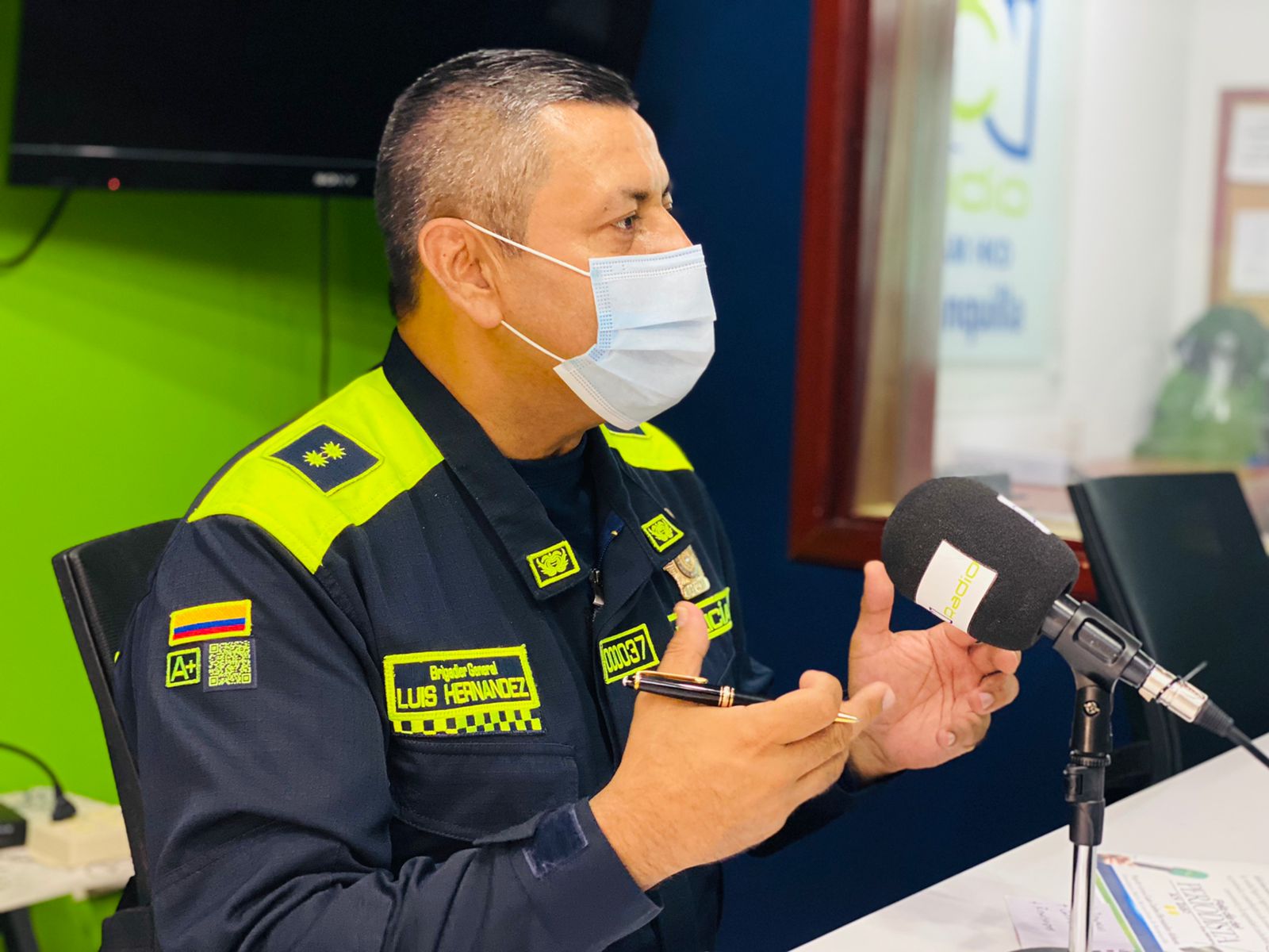 General Luis Carlos Hernández, comandante de la Policía Metropolitana de Barranquilla