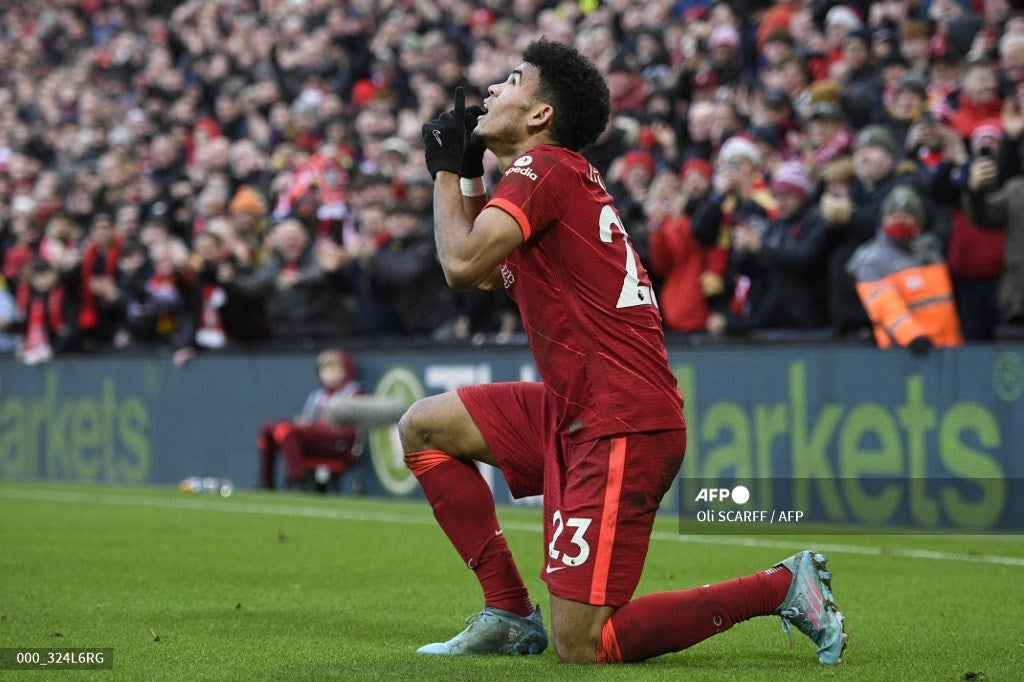 Luis Díaz ya había marcado un gol con el Liverpool ante Norwich en la Premier