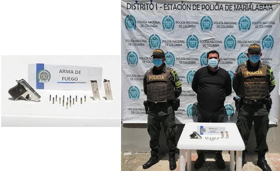 Arma de fuego tipo pistola, calibre 22