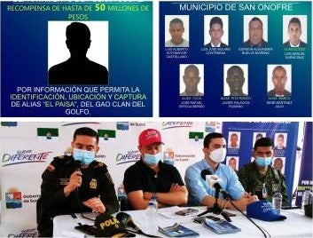 Policìa en Sucre lanza el cartel de los mas buscados