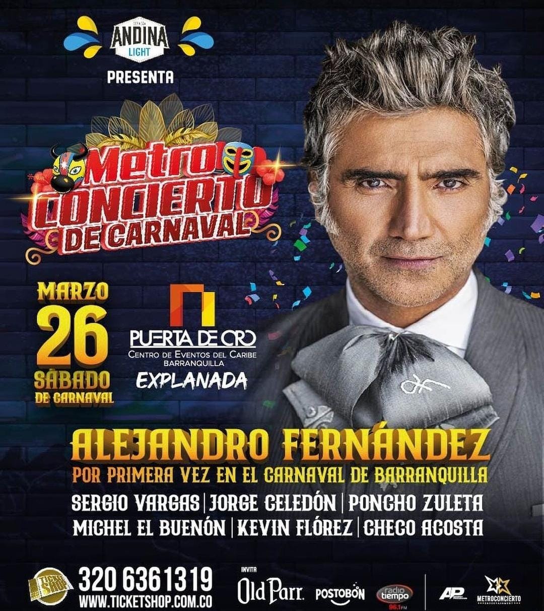Alejandro Fernández en el Metroconcierto.