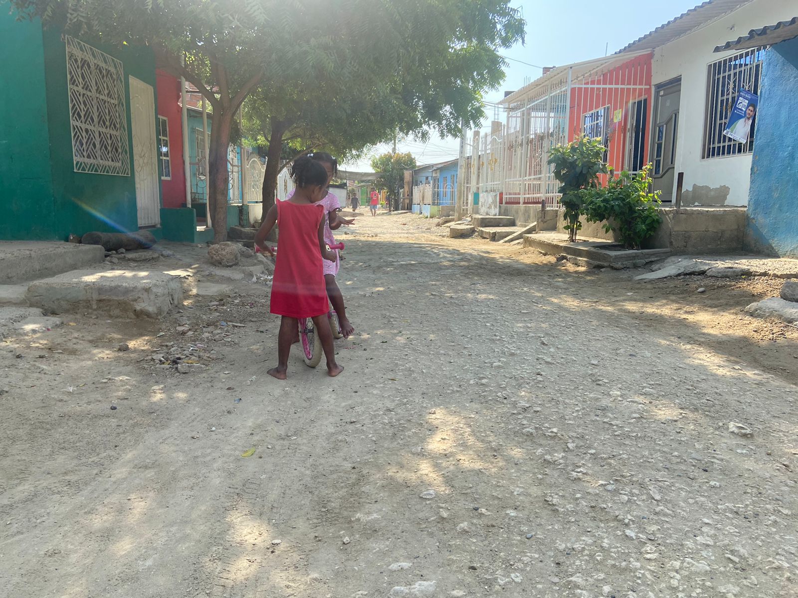 Calles del barrio Nueva Cartagena, en el sector El Pozón.