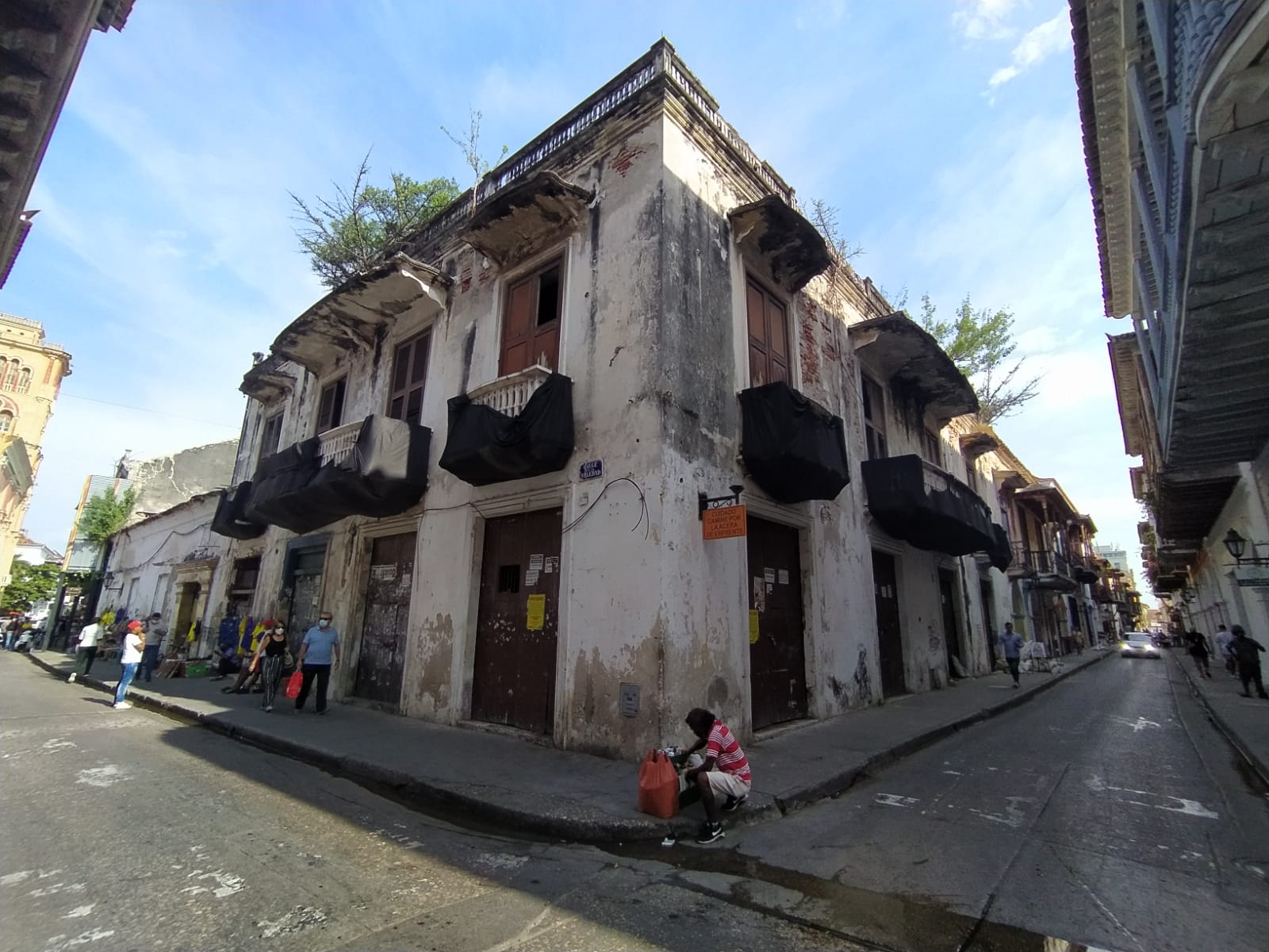 Edificación en riesgo en el Centro Histórico de Cartagena