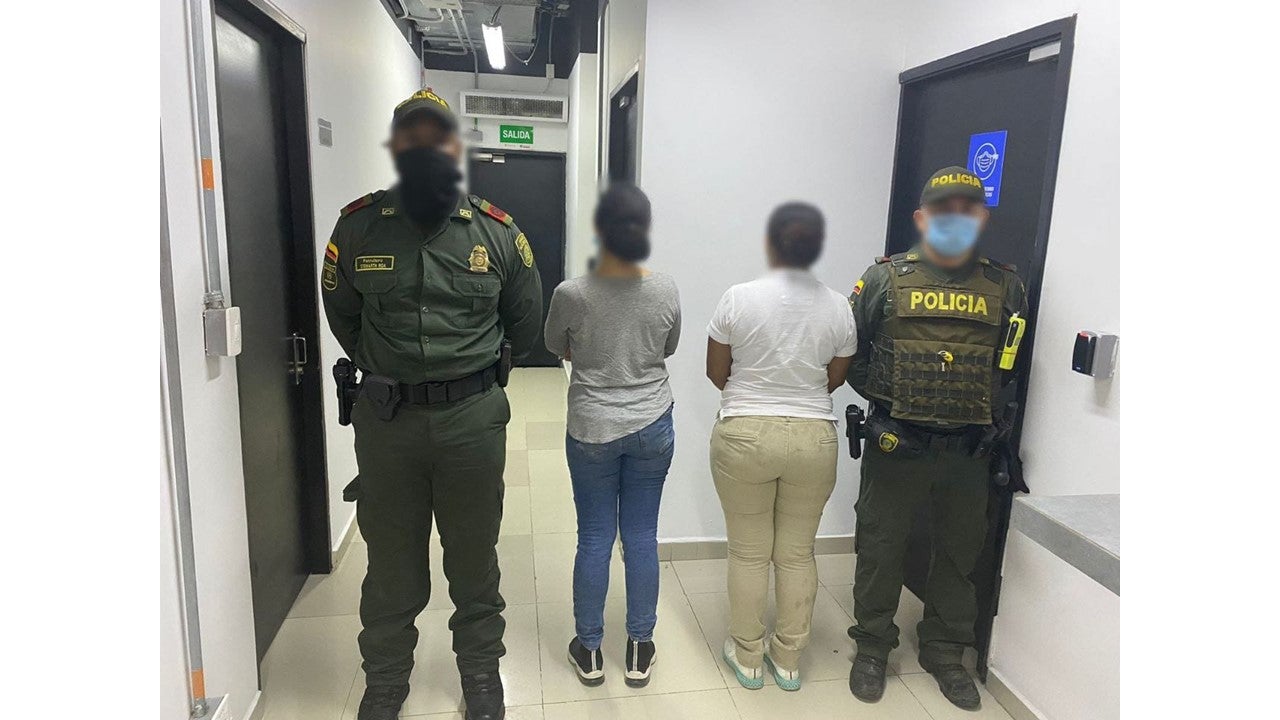 Ambas fueron puestas a disposición de la Fiscalía General de la Nación