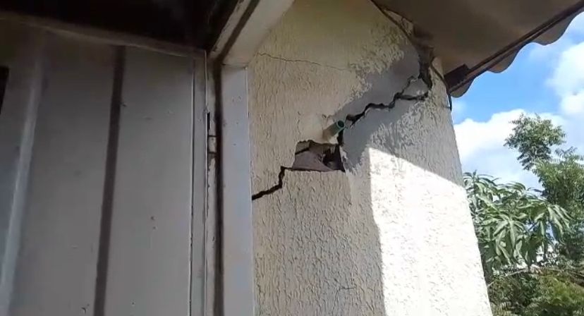 Casas agrietadas en Juan de Acosta, Atlántico.