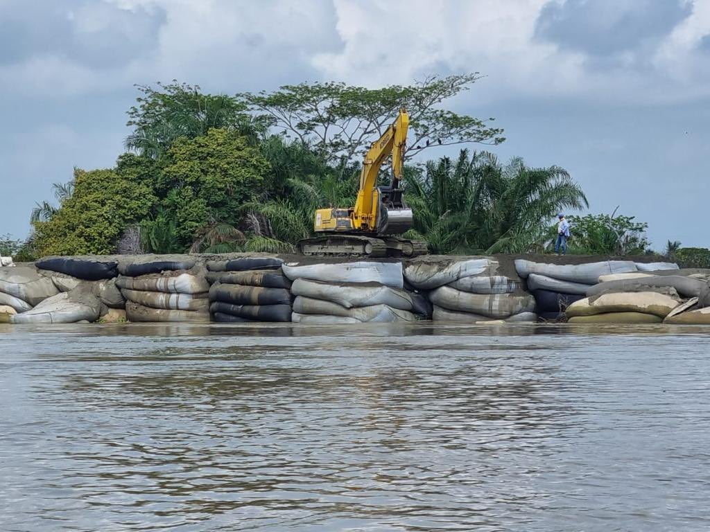 Desbordamiento del río Cauca en el sector de la Mojana Bolivarense
