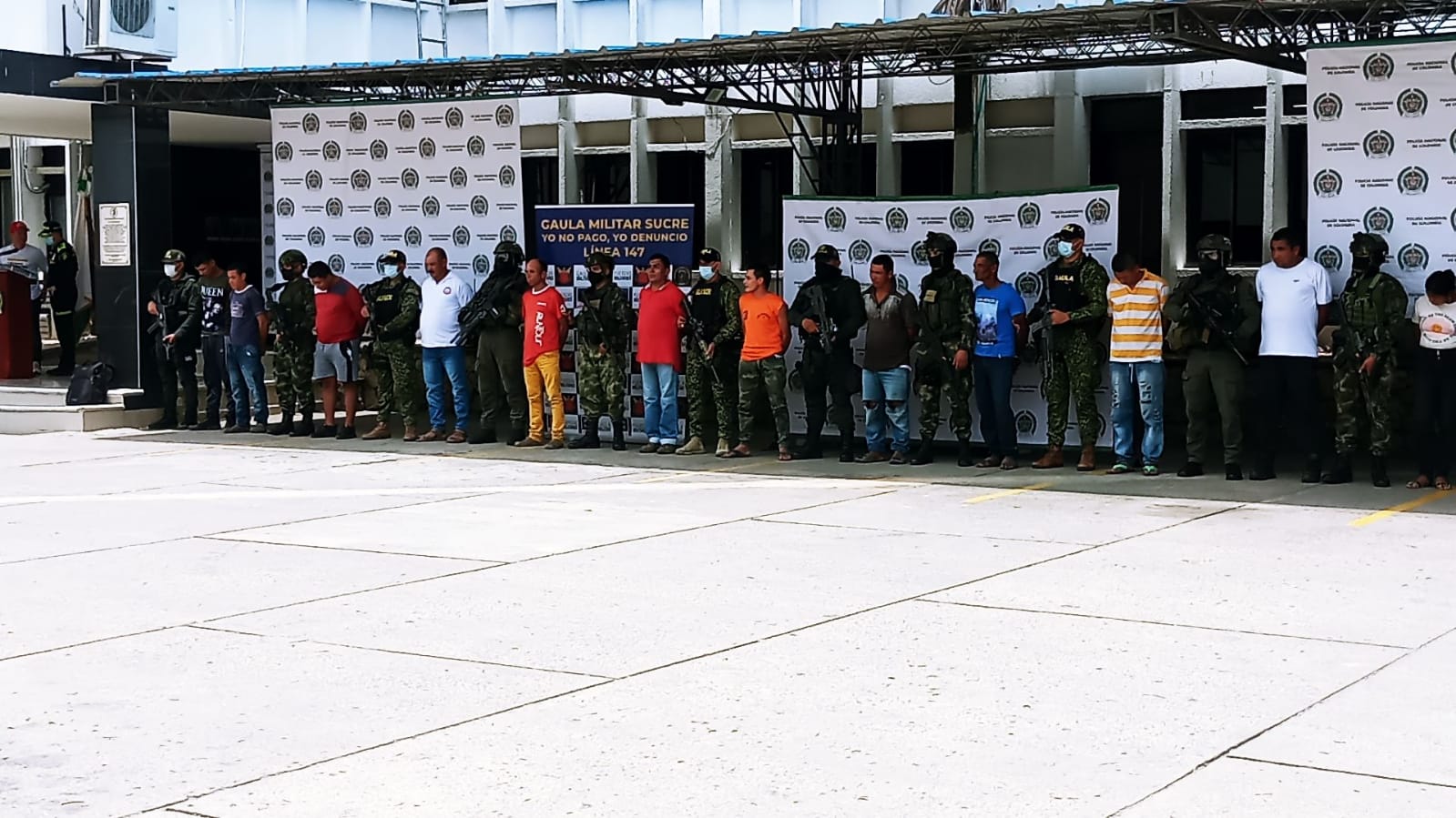 Capturados 23 presuntos integrantes del Clan del Golfo en operación Carbalà en el Departamento de Sucre