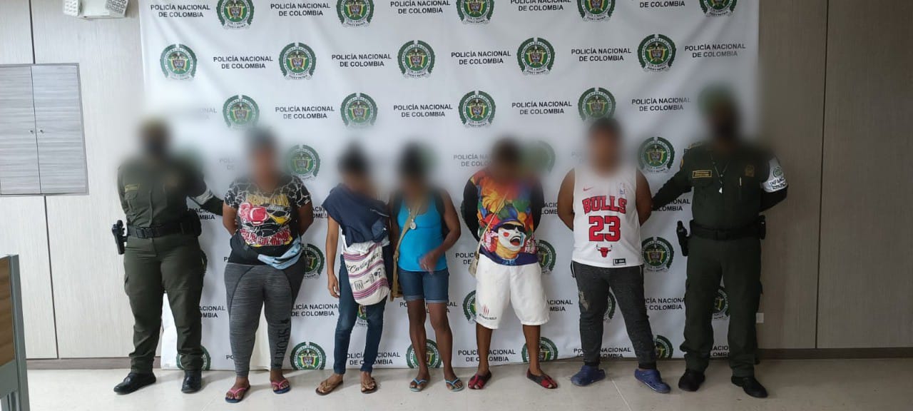 Entre los capturados figuran cuatro extranjeros y un colombiano