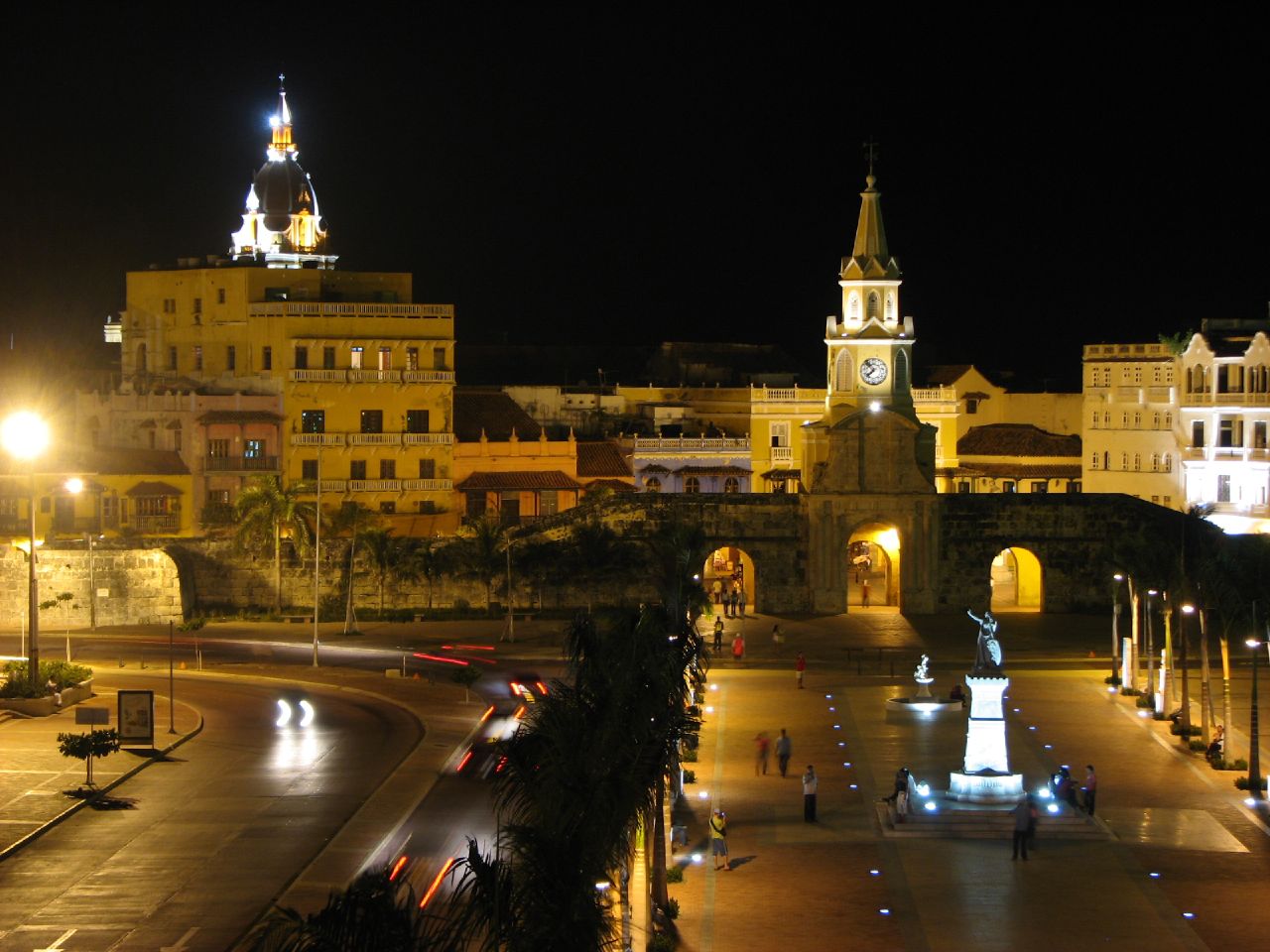 Centro de Cartagena en las noches