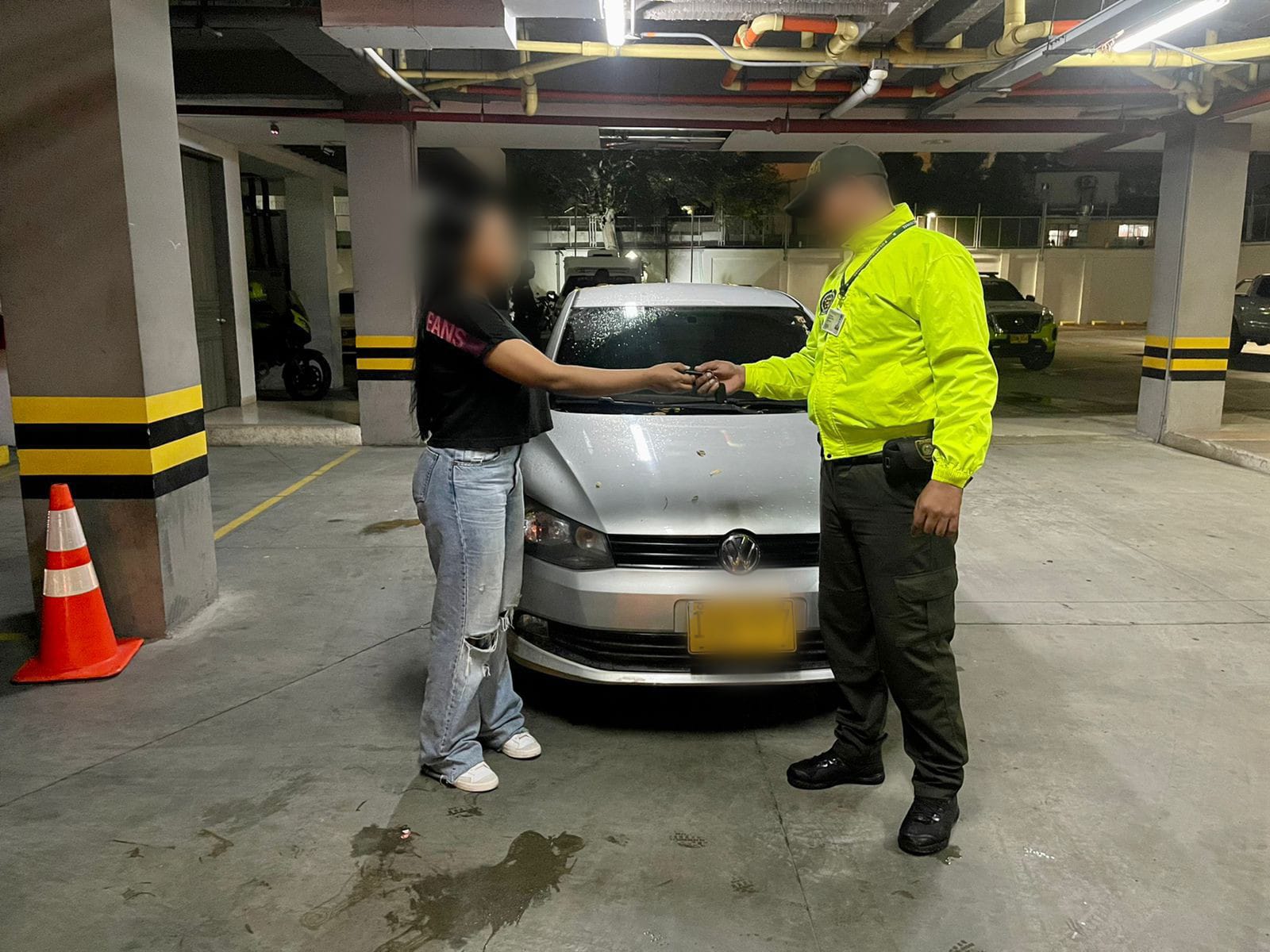 Vehículo recuperado por la Policía