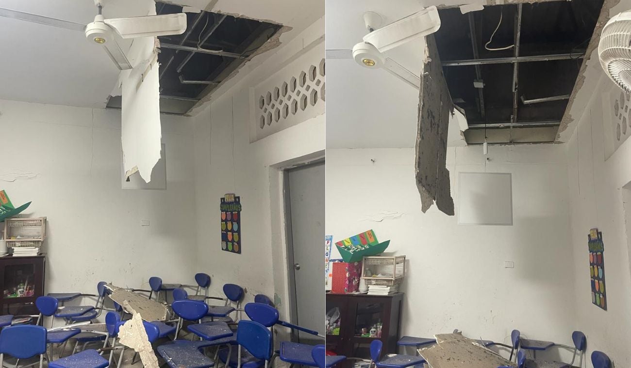 A pedazos se esta cayendo una de las sedes del colegio Antonia Santos