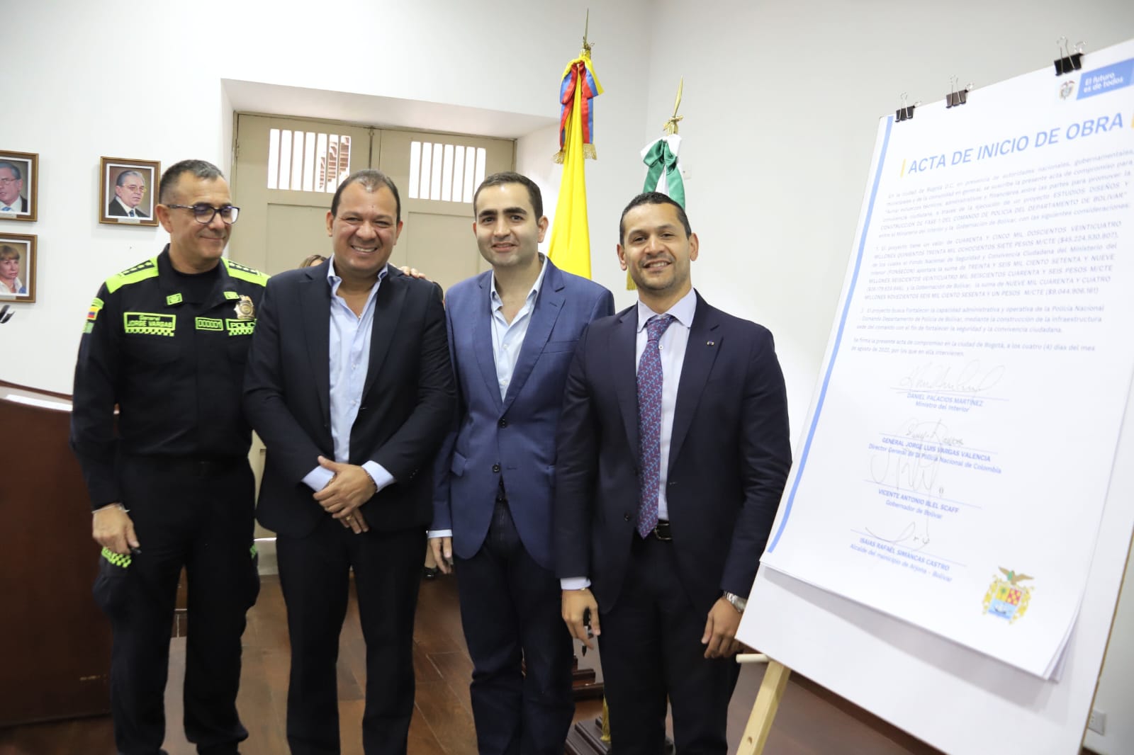 El proyecto fue suscrito entre la Gobernación de Bolívar y el Ministerio del Interior.