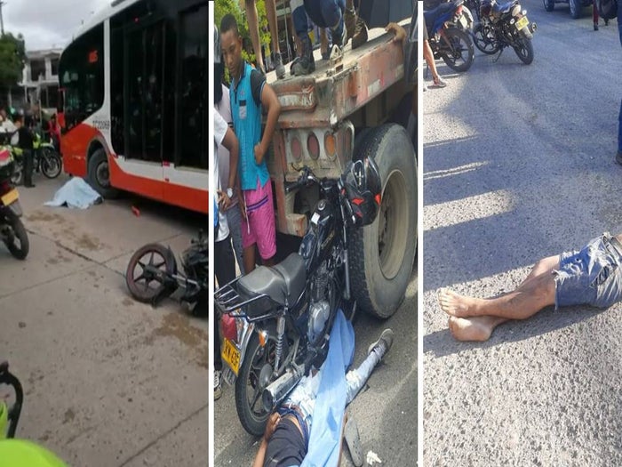 Las tres personas murieron en el acto y los parrilleros resultaron heridos