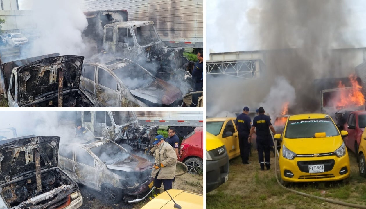 Se registraron daños totales en (3) vehículos y daños parciales en otros (4)