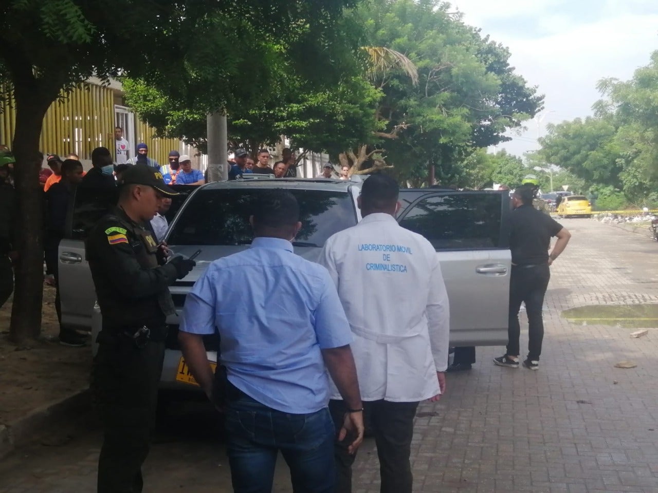 Camioneta donde murió Jonathan Ospino.