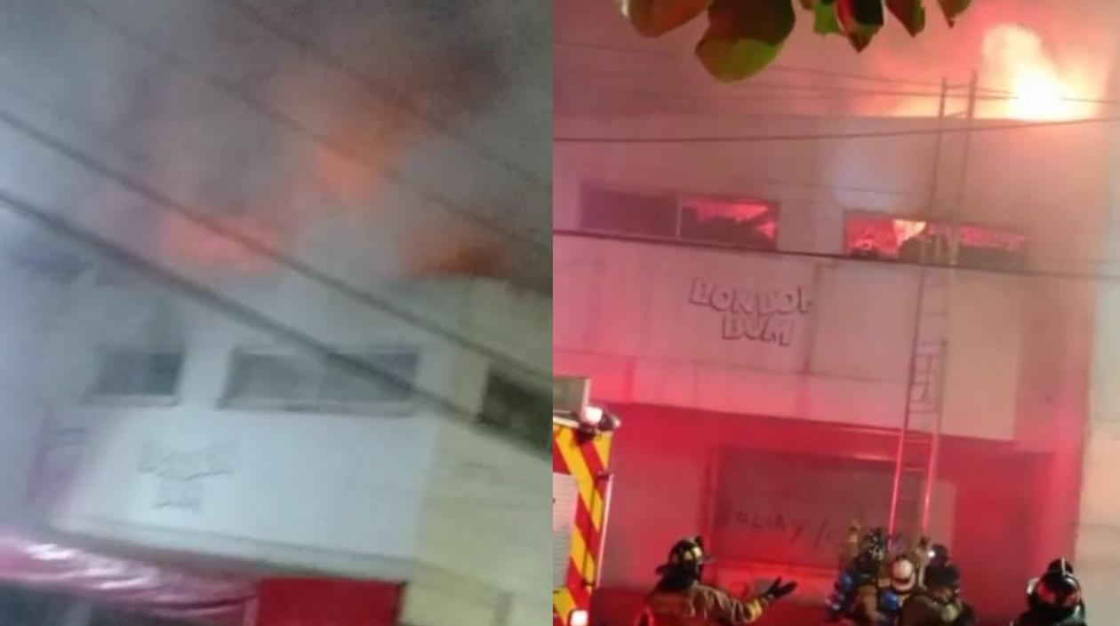 Incendio de dulcería